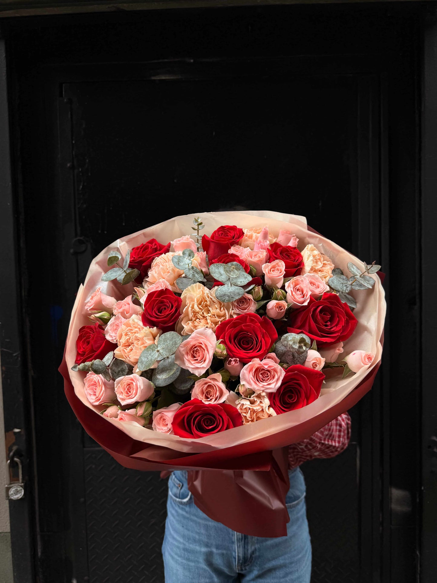 Colorful bouquet with assorted seasonal flowers