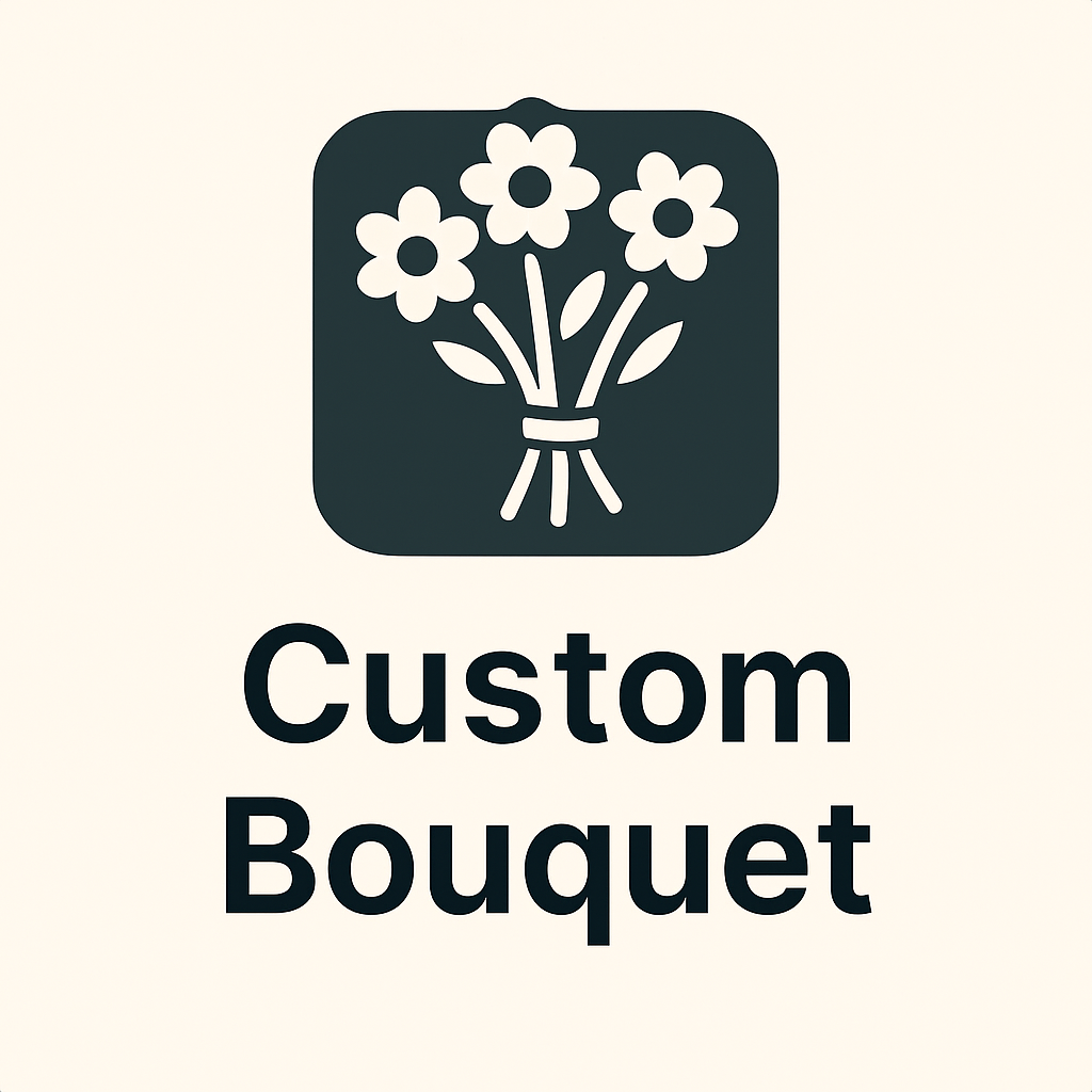 Hand-tied custom flower bouquet by florist
