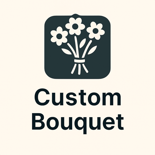 Hand-tied custom flower bouquet by florist